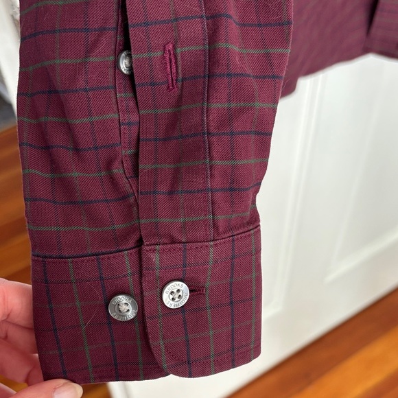 Brooks Brothers Burgundy Plaid Button Down Shirt - Picture 6 of 8